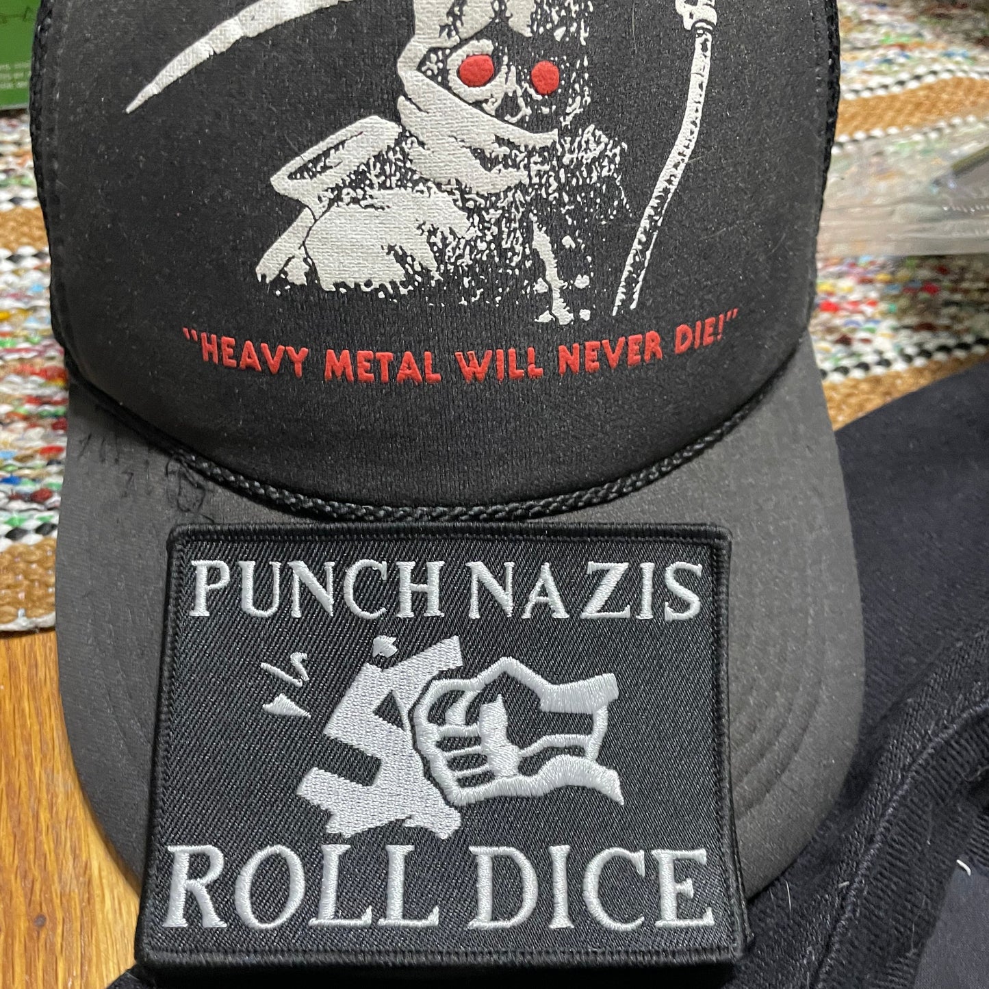 Punch Nazis / Roll Dice Embroidered Patch